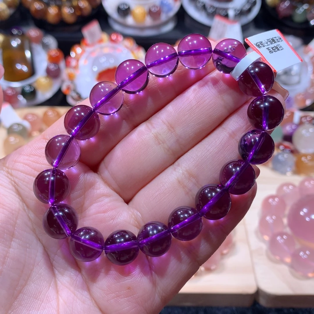 水晶未镶嵌手链巴西紫水手链11左右