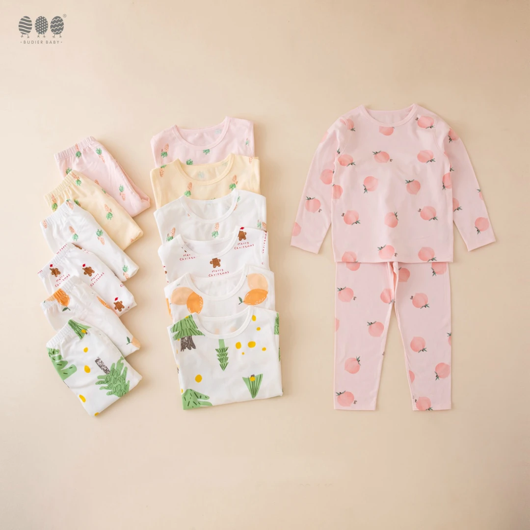 儿童内衣套装男女宝秋衣裤纯棉婴儿家居服两件套B163338