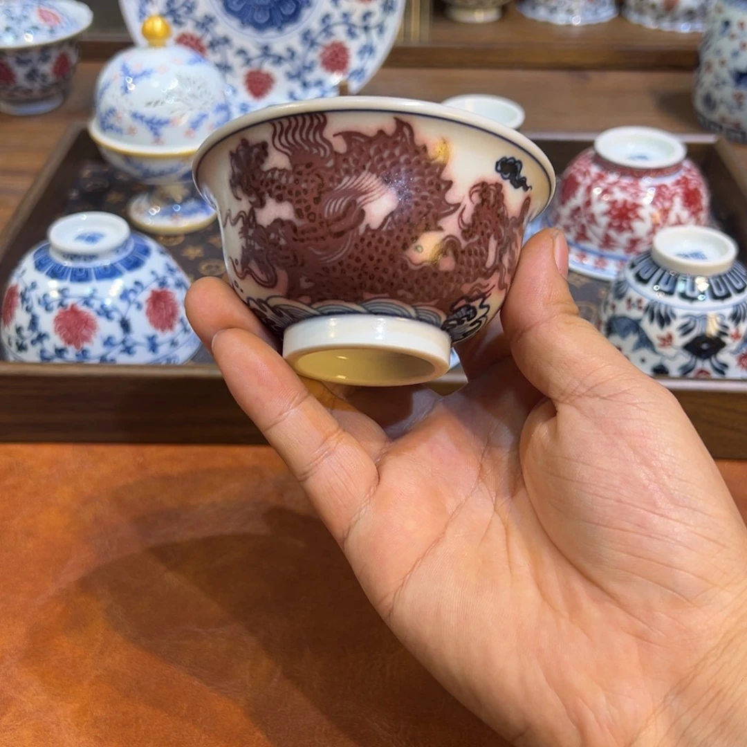 陶瓷摆件微瑕景德镇陶瓷茶器百宝箱
