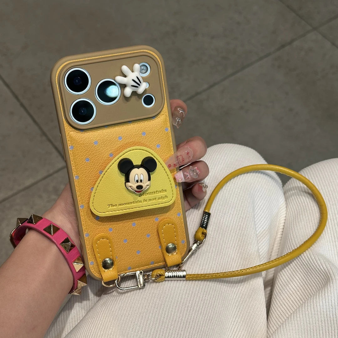 欧克里里波点米奇支架挂绳适用苹果17/16手机壳小米vivo华为oppo