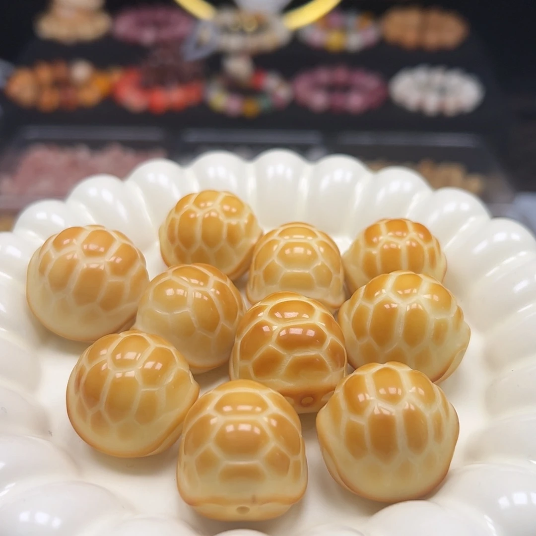 菩提根/象牙果手串微瑕炭烧牙果富甲一方10颗配大小