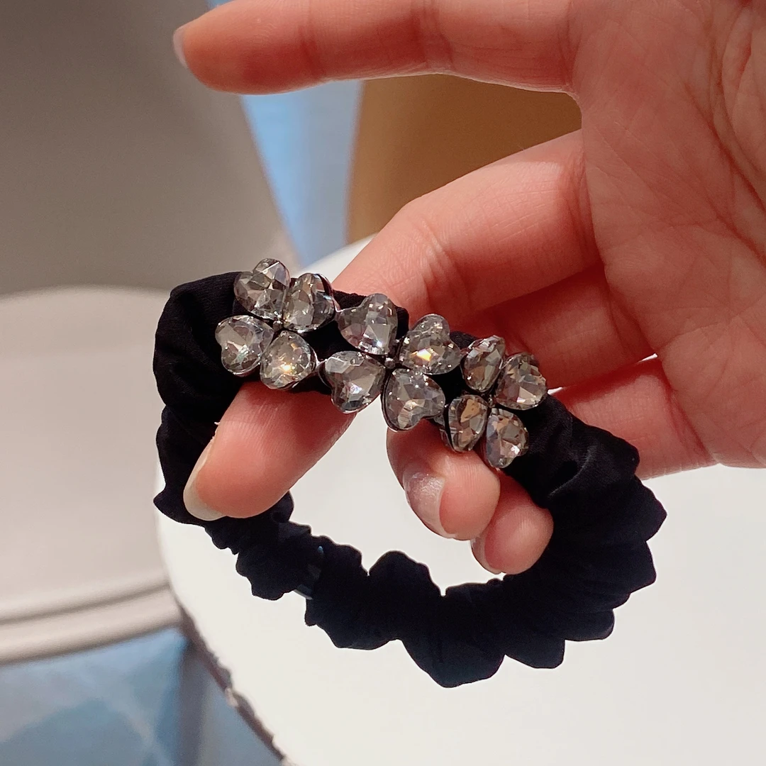 M1431秋冬新款四叶草气质时尚精致高弹力头绳发圈可爱百搭韩版