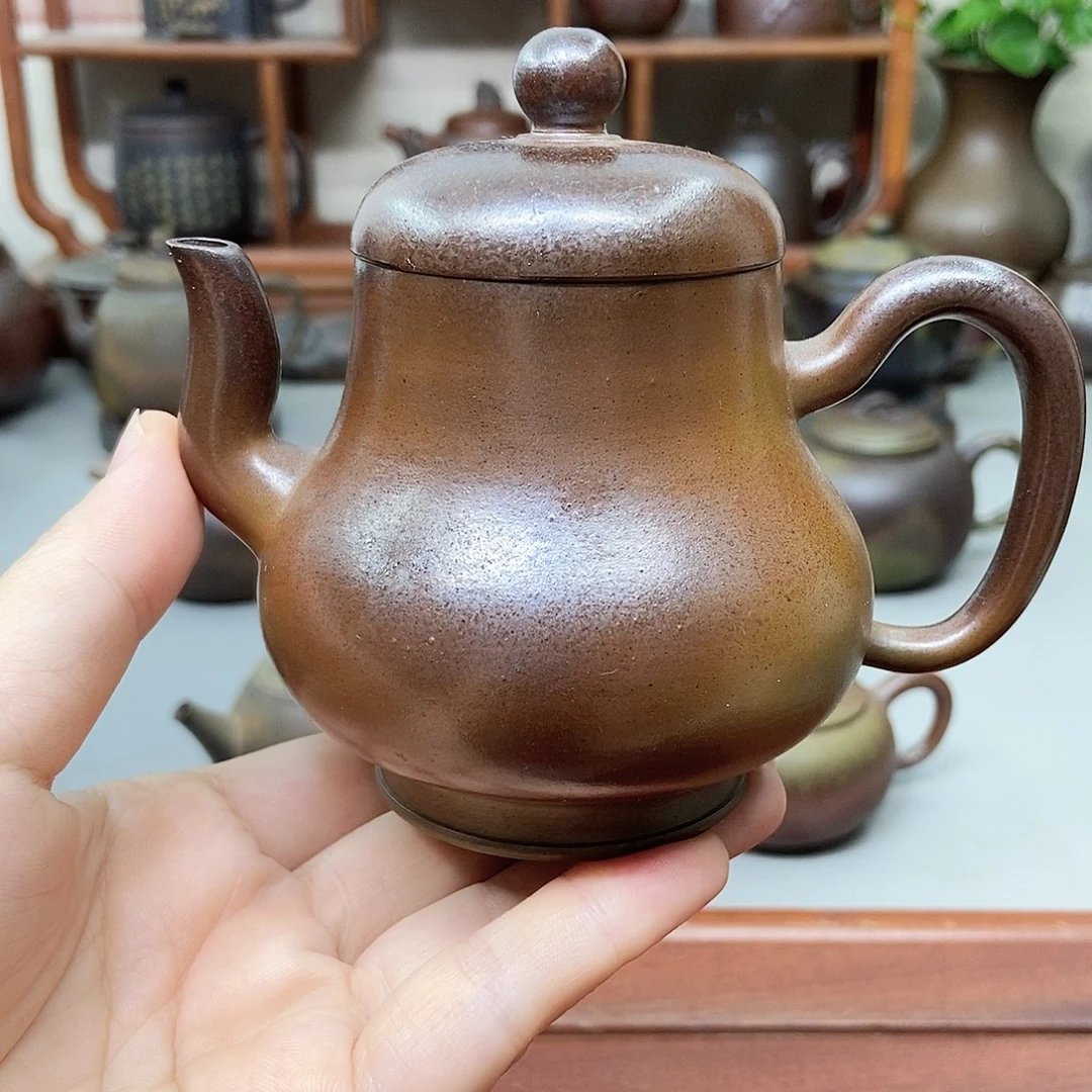 钦州坭兴陶柴烧茶壶瑕170cc