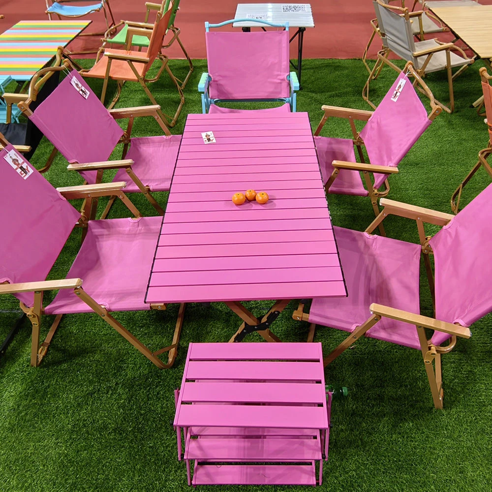 新疆西藏包邮户外可折叠露营桌椅便携式克米特椅可升降蛋卷桌子野