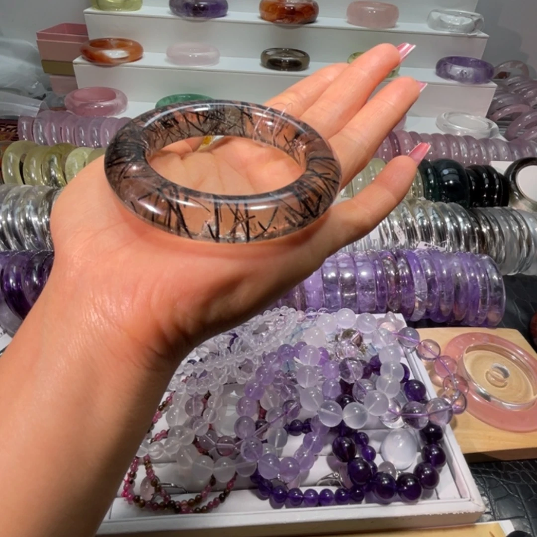 未镶嵌手镯水晶手镯53.3圈口16号