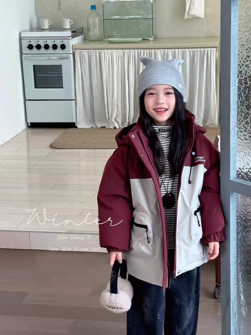 冬款冲锋衣儿童棉衣秋冬外套