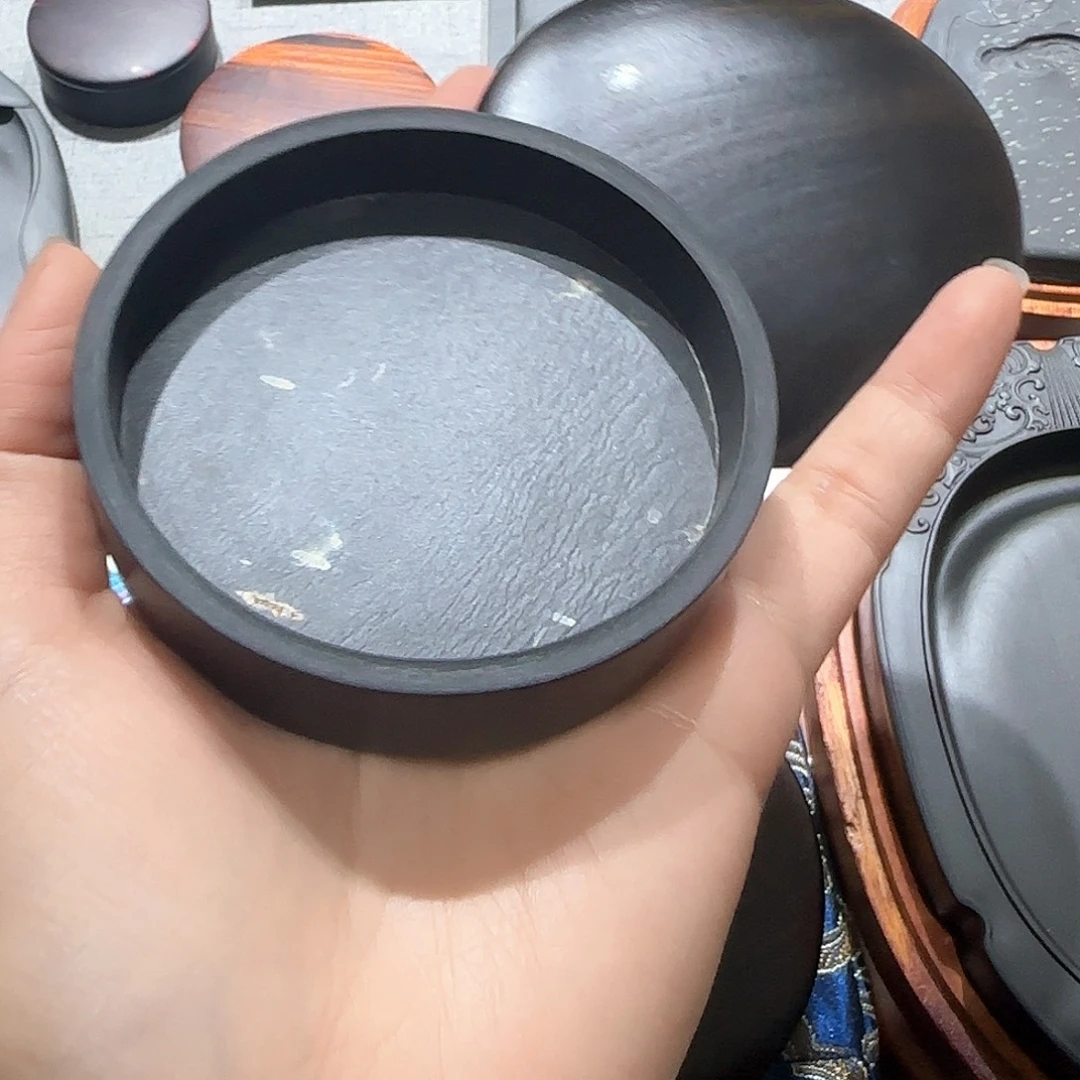 墨海歙砚原石头带盖