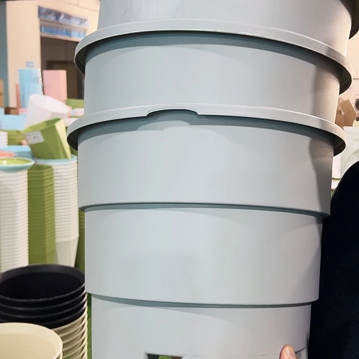 微瑕蓝莓盆口39高34灰色3个无托