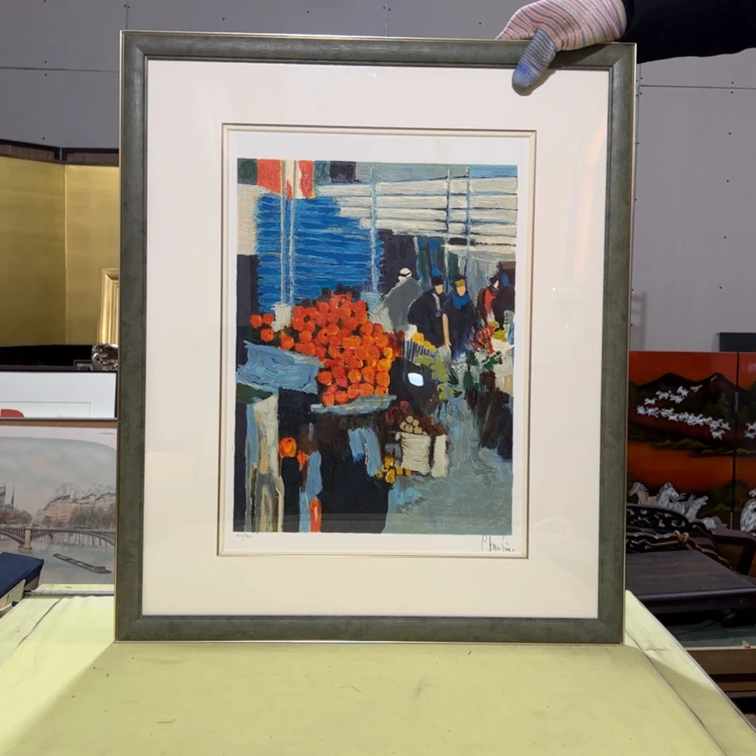 绘画福*?屏风框画油画版画回流