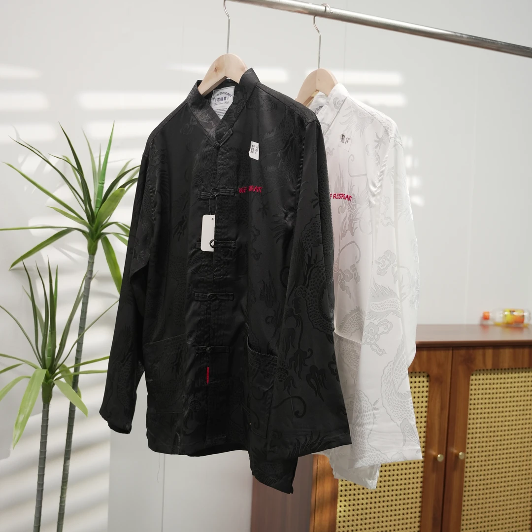 【恩】潮牌男女时尚休闲国风龙刺绣百搭衬衫4755-A14-4