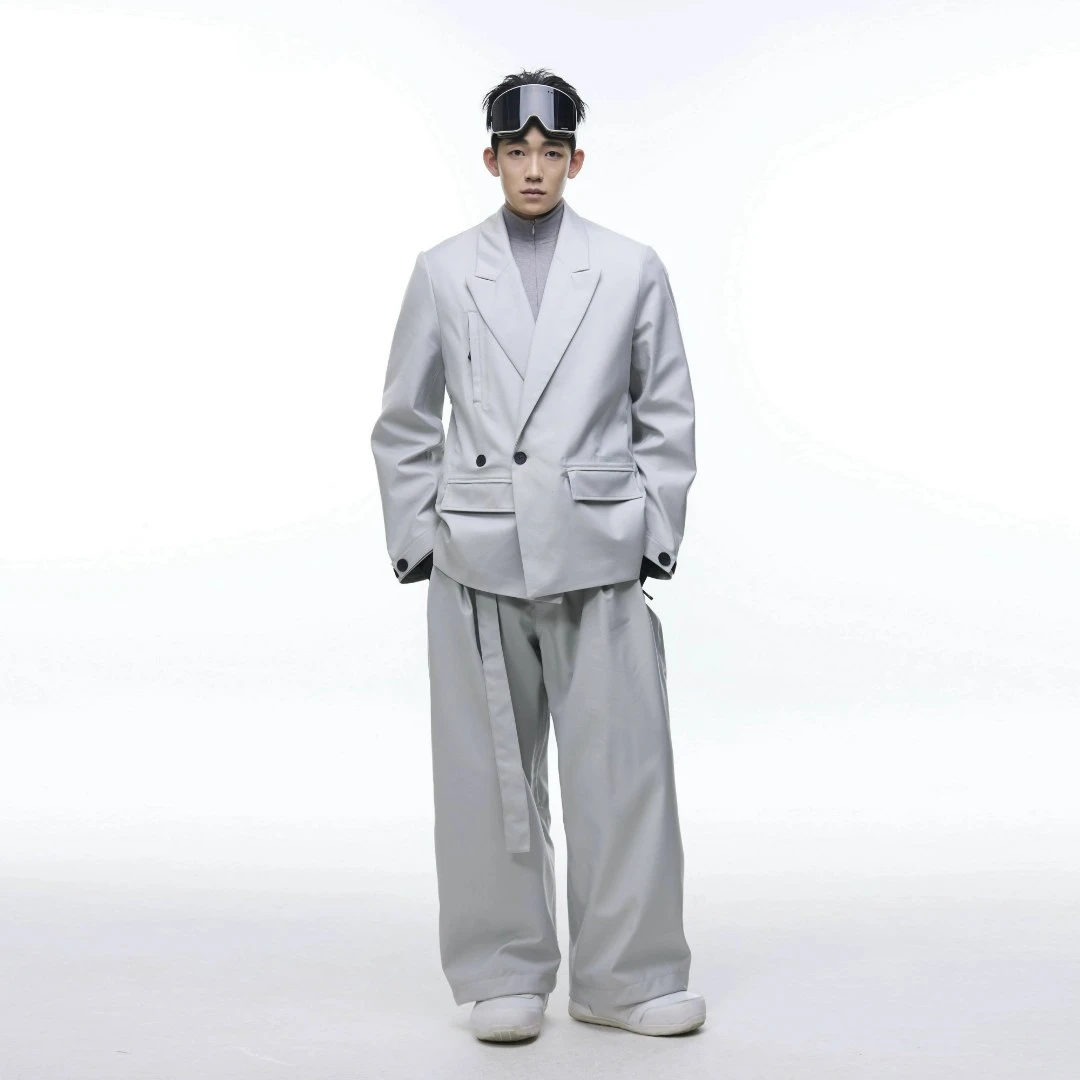 主理人专属ZACHARIAH【冰川灰】Z-Tex3LSpe西装暴徒新款滑雪服套装