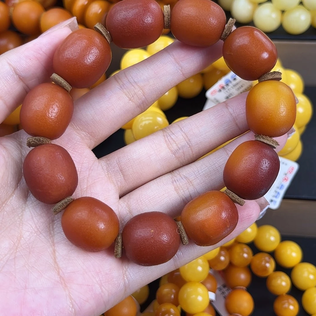 未镶嵌琥珀手链蜜蜡