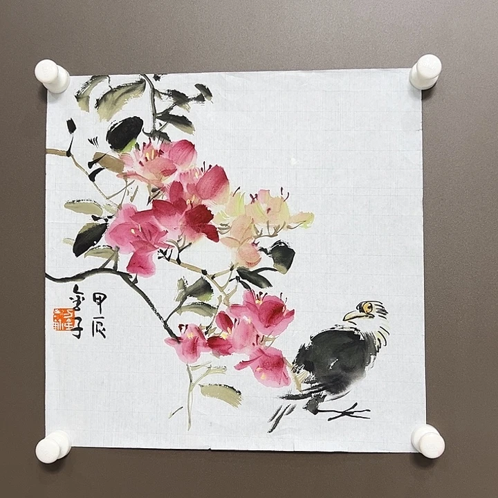 国画金子    手绘原创