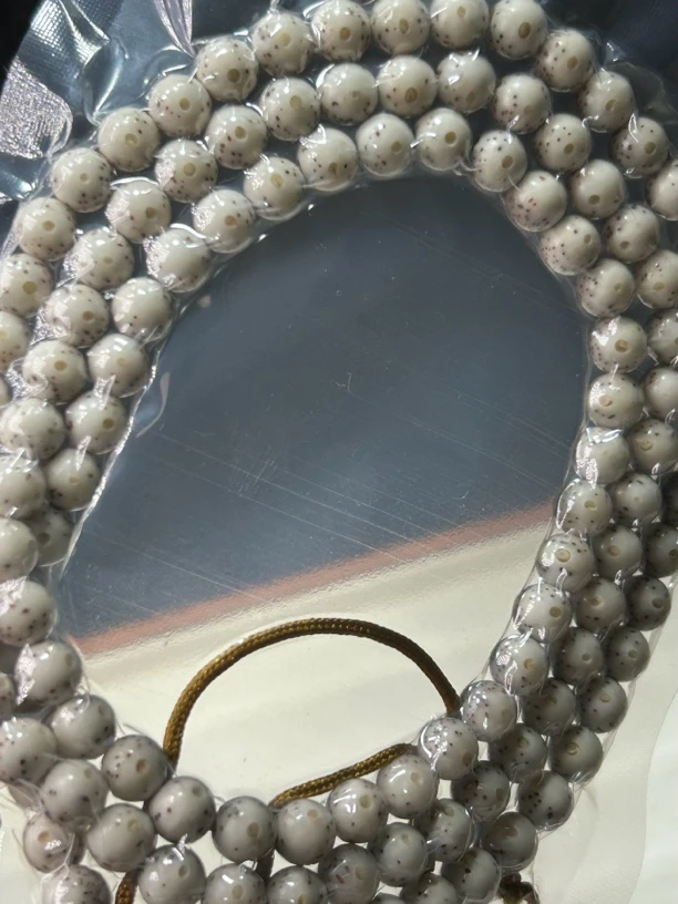 [老宋星月]海南星月菩提同枝糯冰玉化毕业精品7圆珠脖挂星月菩提