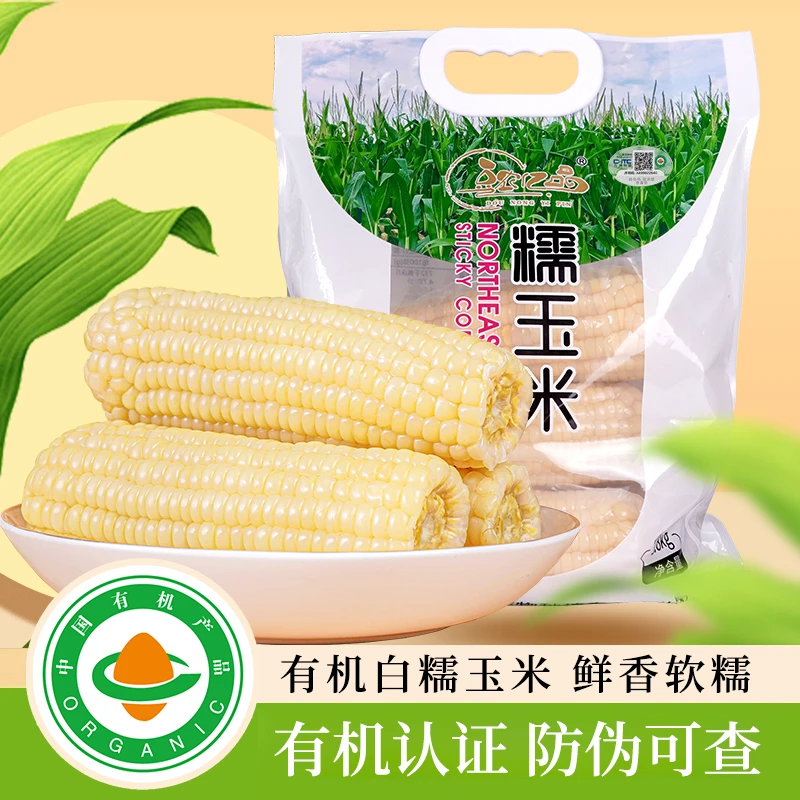 东北有机白糯玉米整袋装8棒非转基因大棒