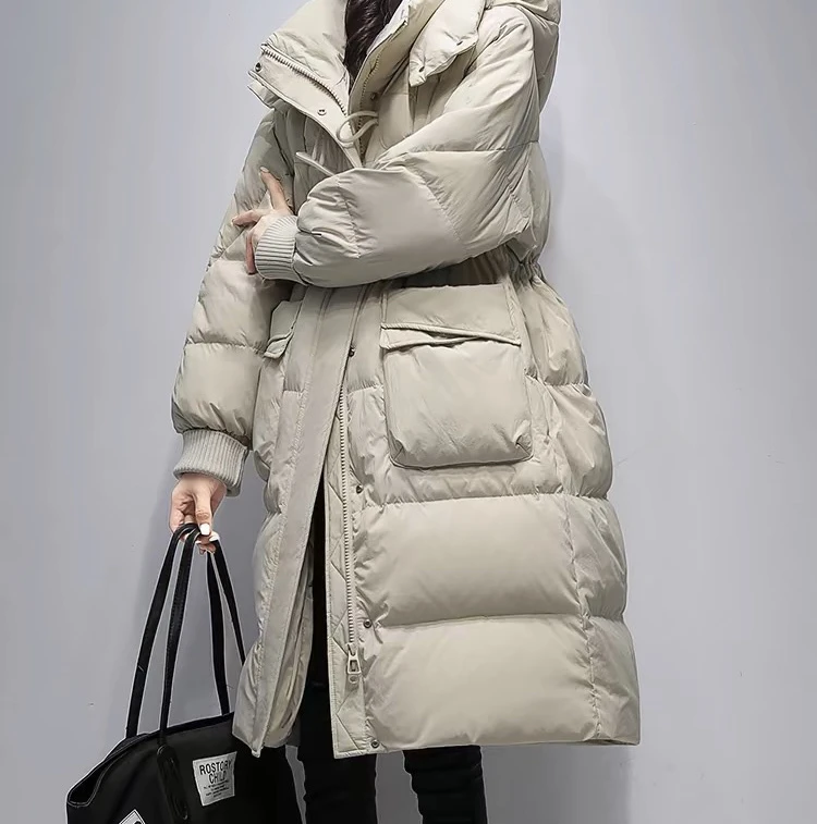 【资阳恒宣】c61828加厚韩版冬季显瘦百搭宽松收腰外套