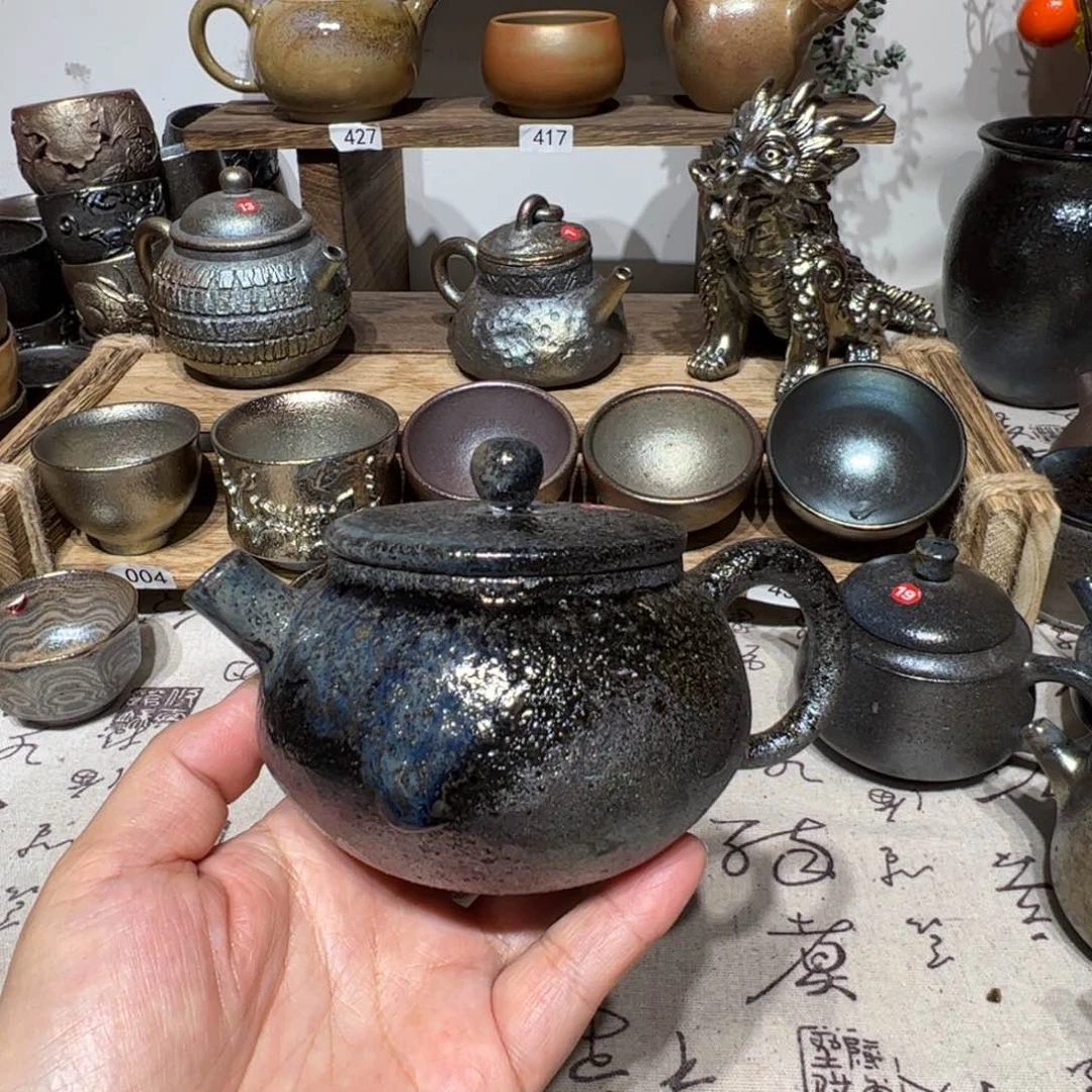 壶阿*建水紫陶紫泥柴烧壶