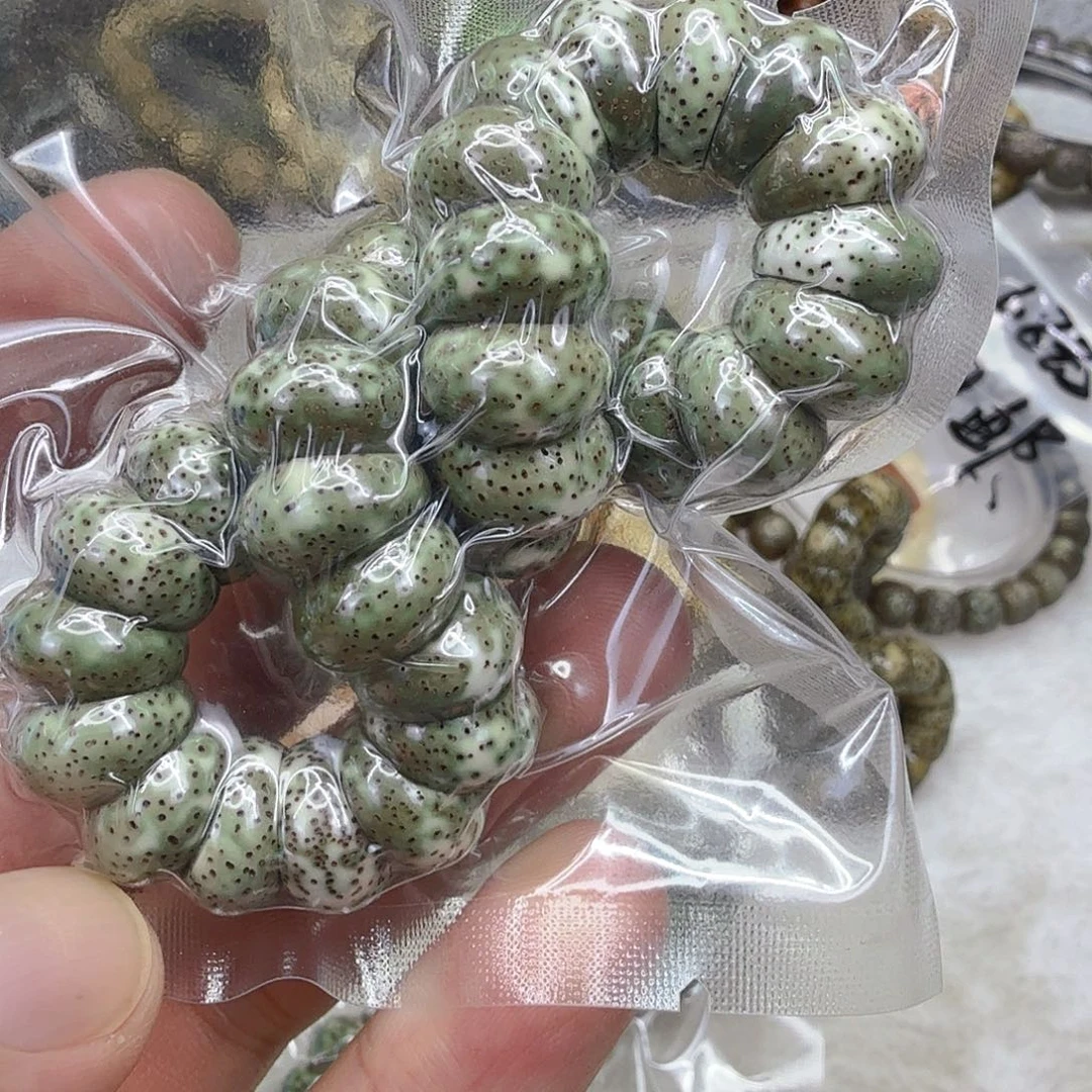 星月菩提手串88高端绿星月菩提单圈大肠1.3