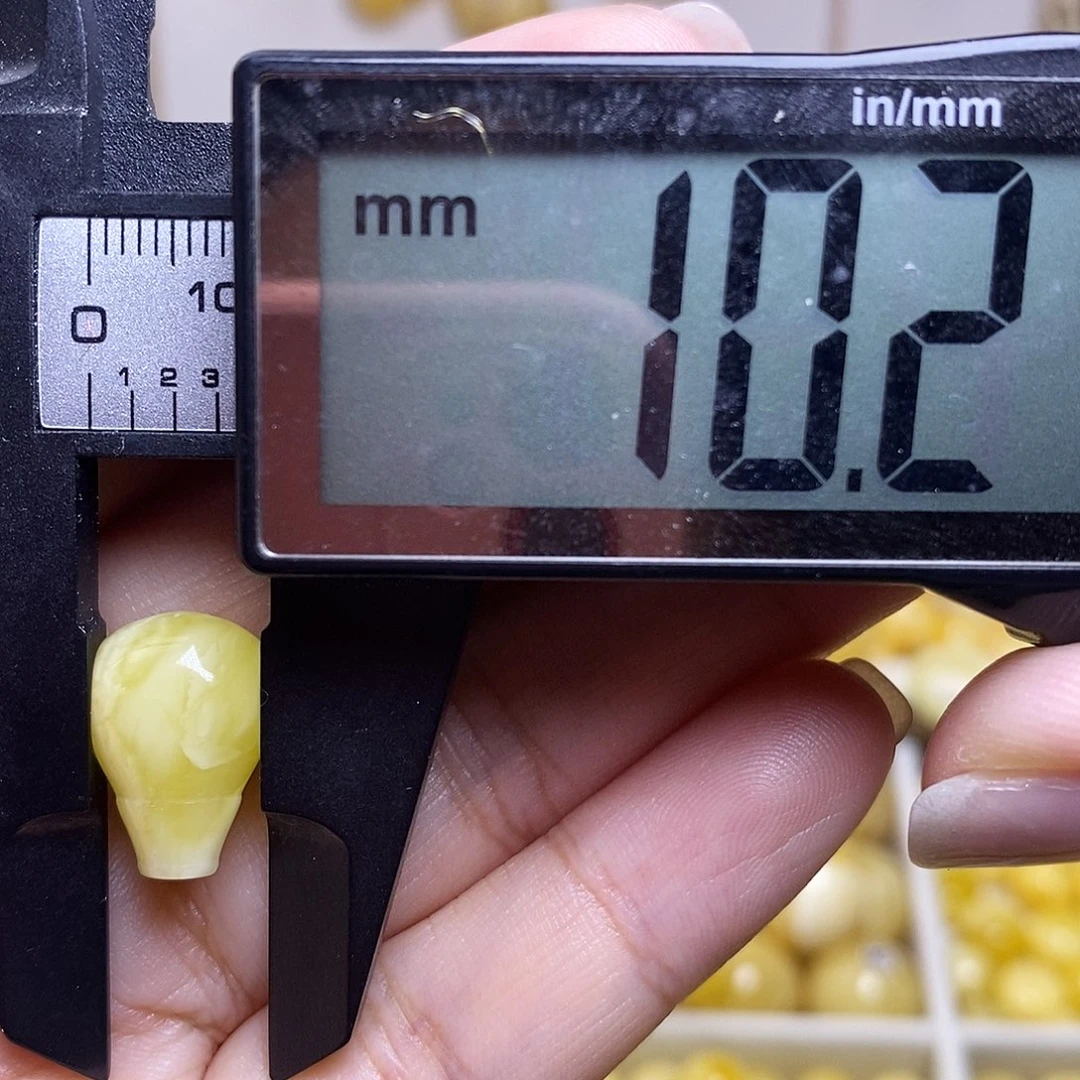 裸石琥珀未镶嵌蜜蜡三通