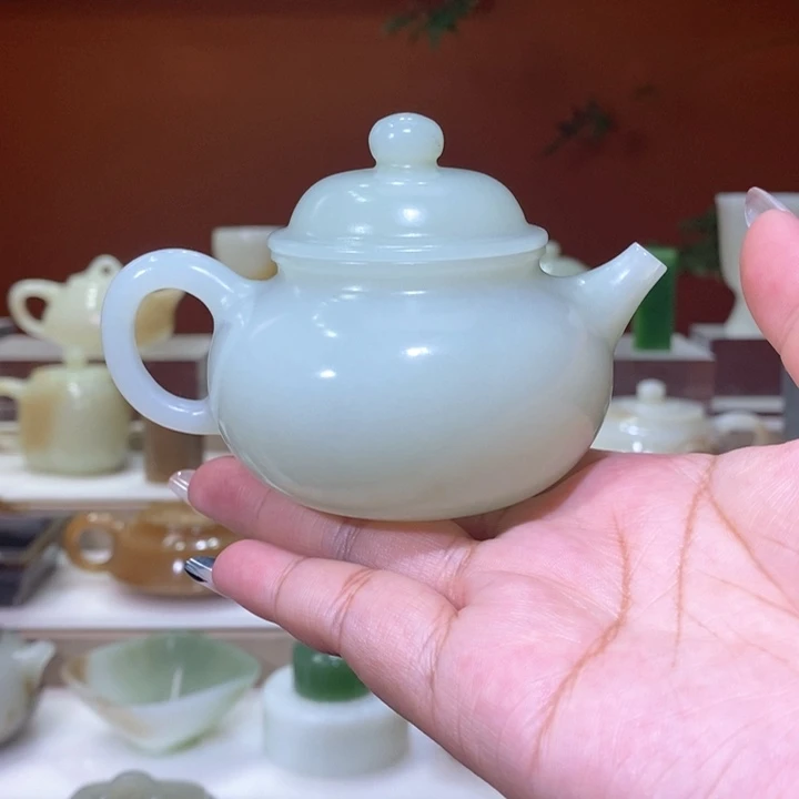未镶嵌和田玉摆件且末容天壶微瑕福利