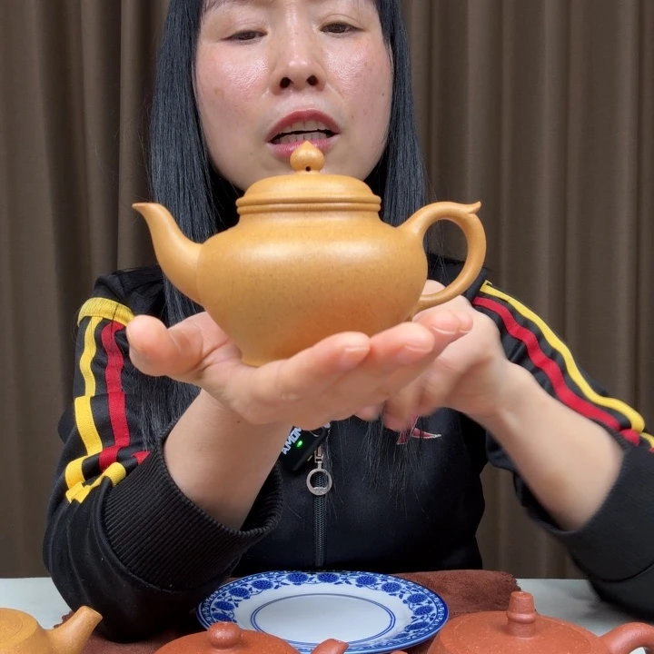 小***军紫砂茶壶40目黄金缎笑樱180cc全手工完美品