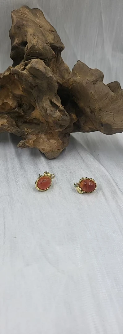 保山南红满红耳坠男女同款-6号盒