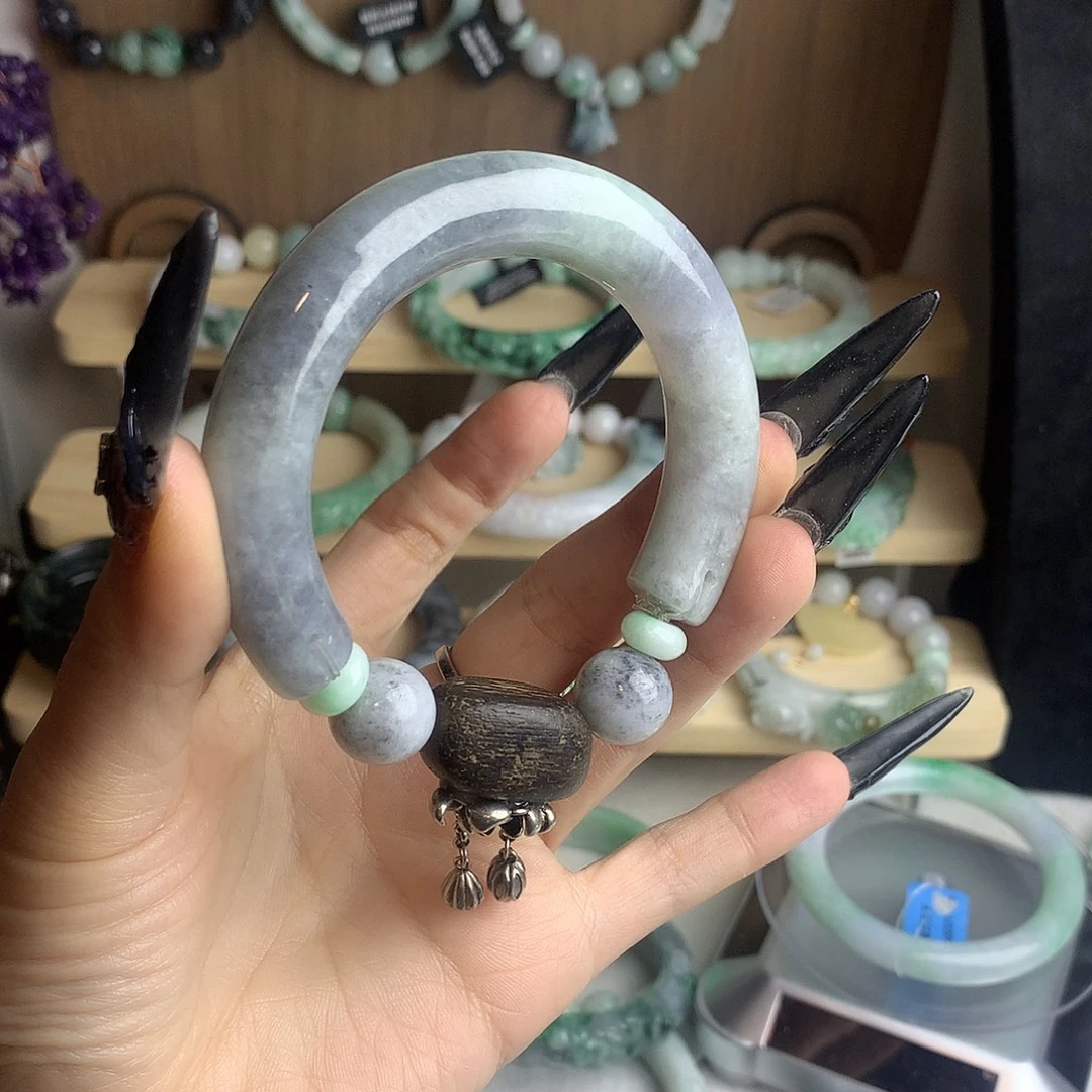 浅乌鸡紫绿手镯手镯