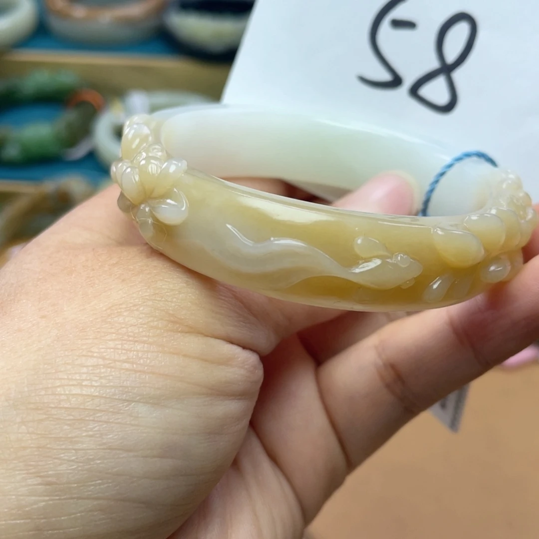 未镶嵌手镯和田玉圈口55