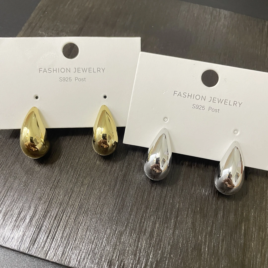 铜合金耳饰 精致小众简约气质极简欧美时尚个性百搭水滴耳钉耳饰