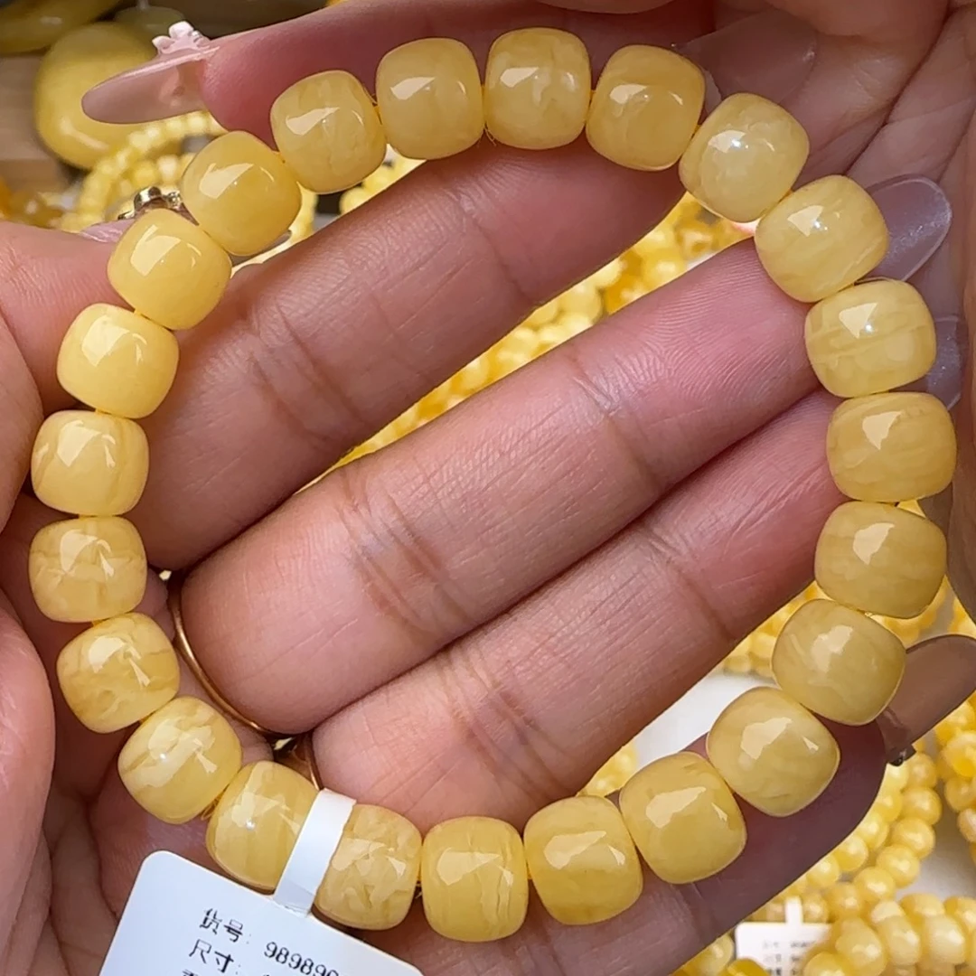 蜜蜡未镶嵌手串妖花老型手串