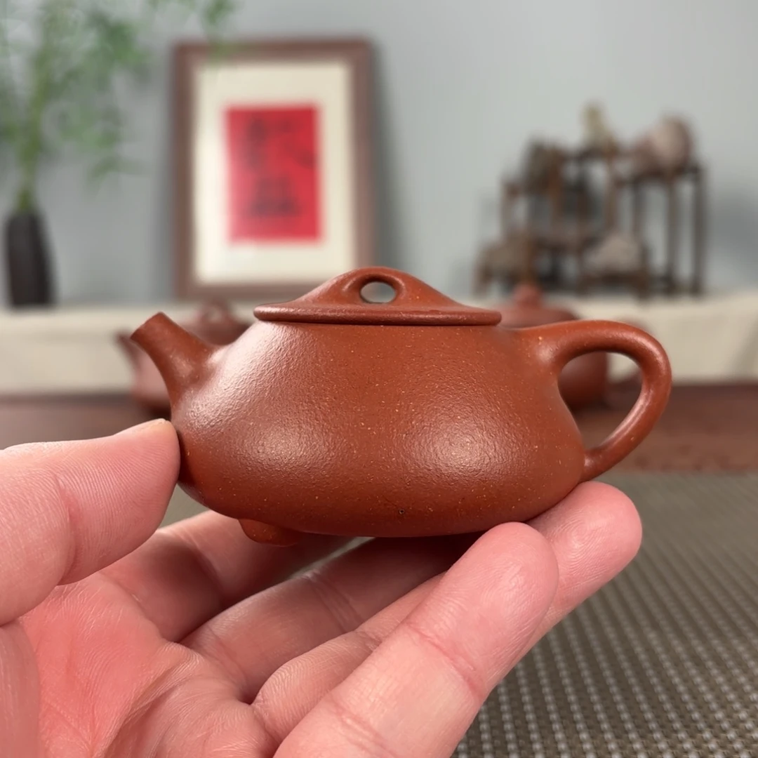 紫砂茶壶简*.微瑕黄龙山原矿紫砂壶