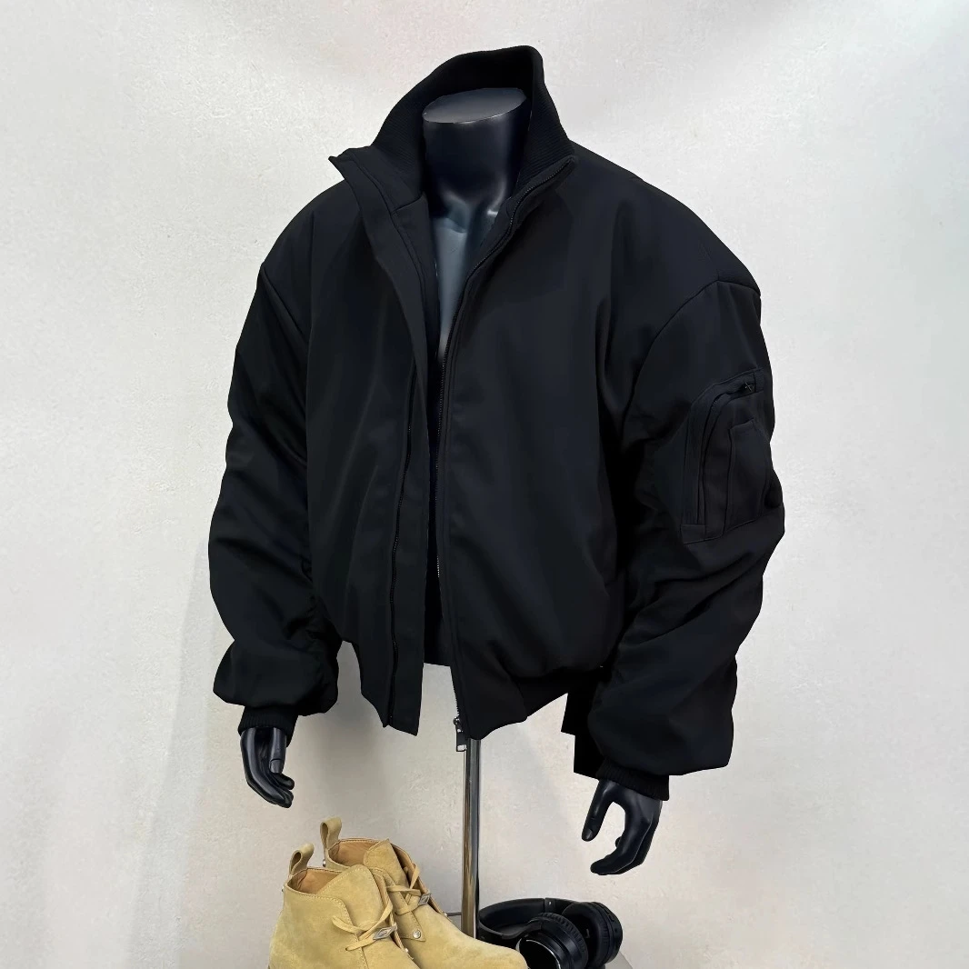 ma1美式飞行夹克棉服男款冬季短款高街潮牌cleanfit廓形夹棉外套