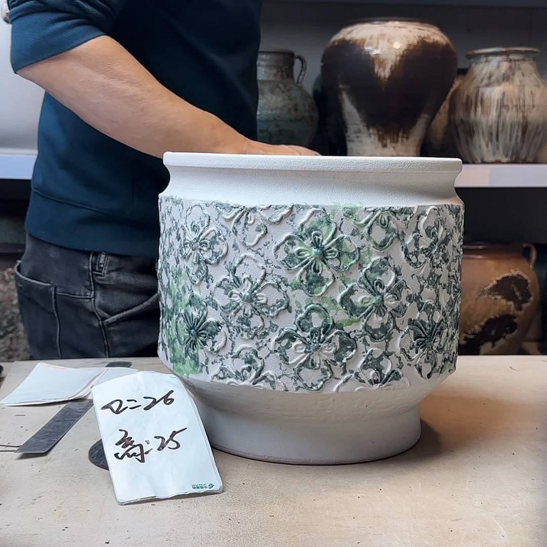 紫砂花盆尺寸26@25