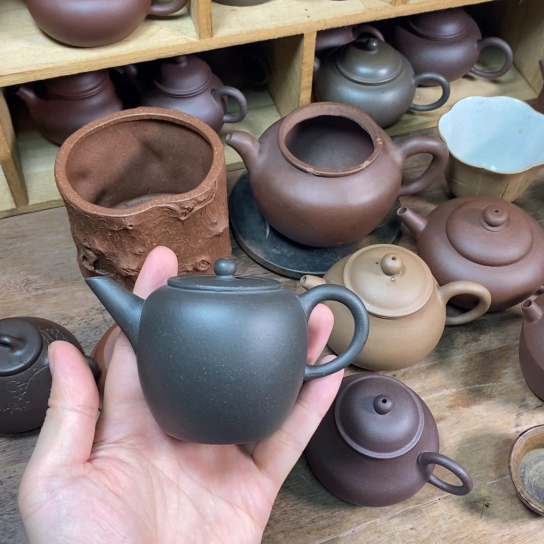 紫砂茶壶150cc黑料小苹果
