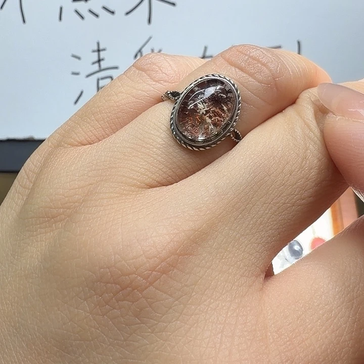 戒指银S925镶嵌水晶