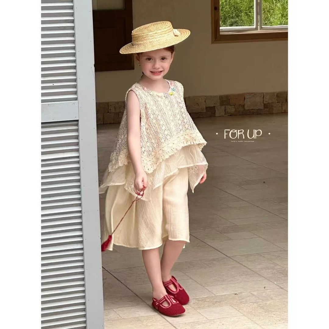 【现货】252-FU-85178彩棠米[FOR UP]法式花朵编织度假风连衣裙