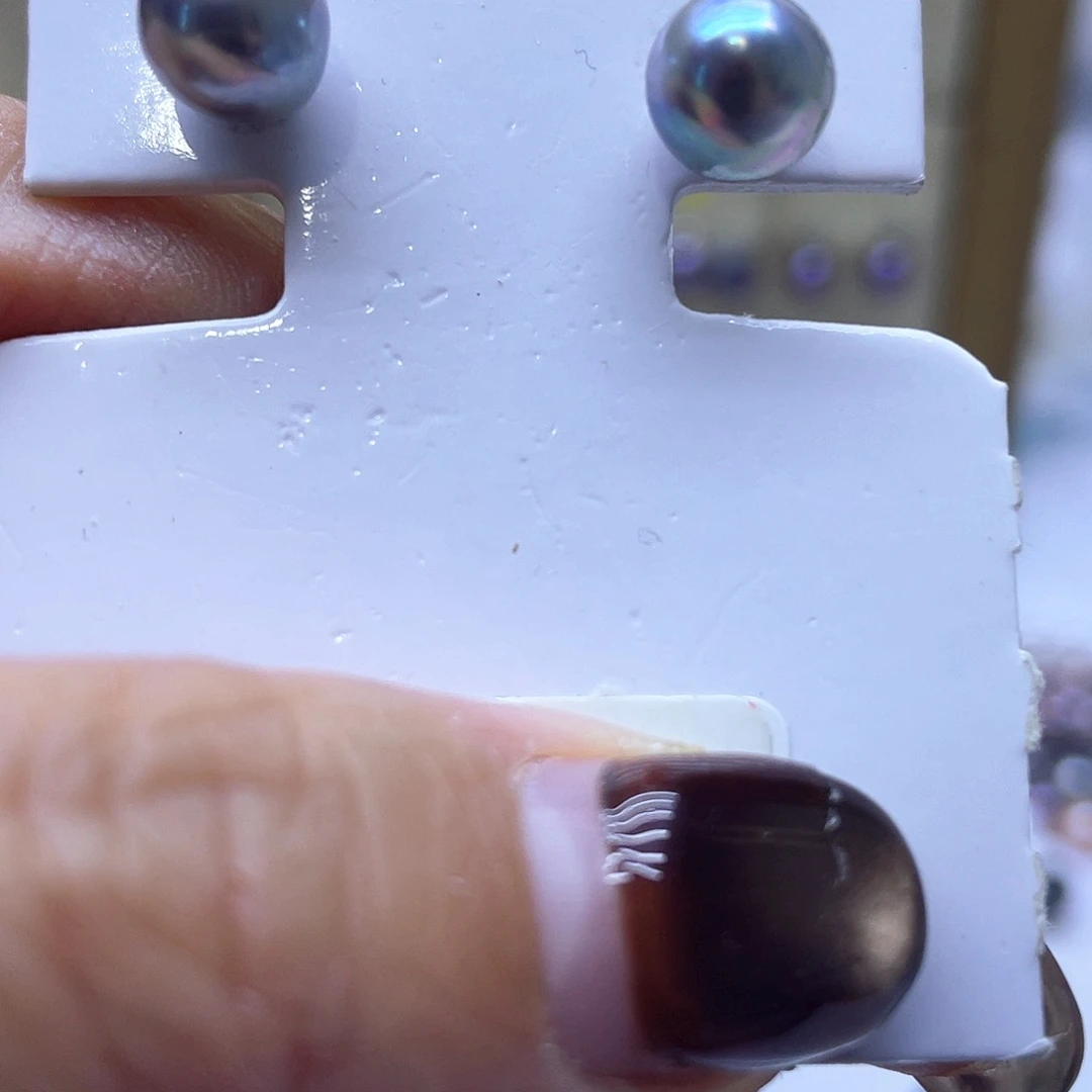 海水珍珠耳饰银S925镶嵌