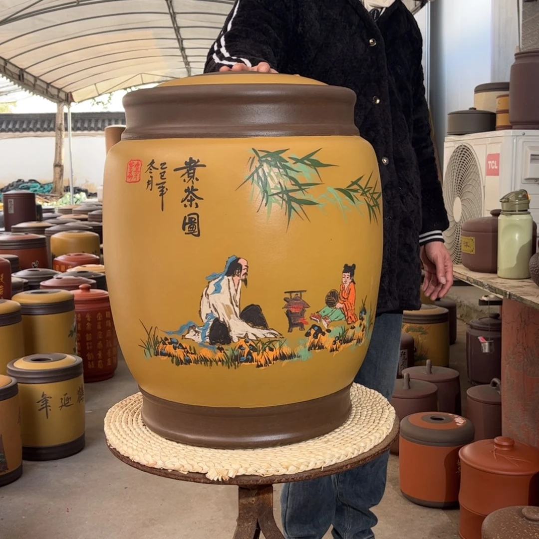 紫砂茶叶罐50 饼茶叶罐