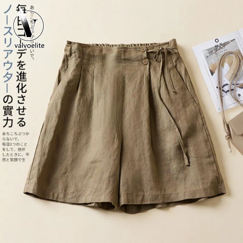 VALVOELITE高端阔腿短裤女夏季大码新款宽松显瘦时尚高腰休闲裤子