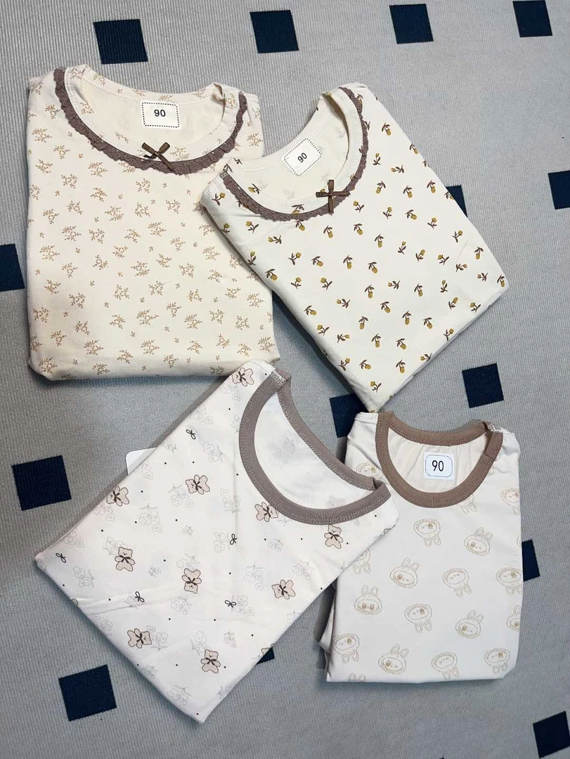 儿童A类纯棉秋衣秋裤内衣保暖睡衣家居服套装200克无骨男女童