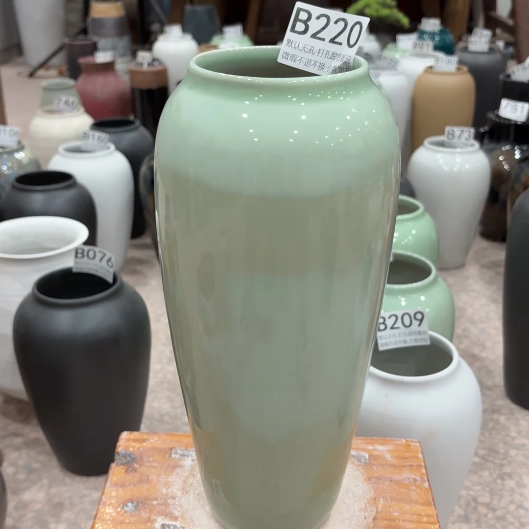 摆件陶瑕疵220 景德镇陶瓷花瓶高34口9