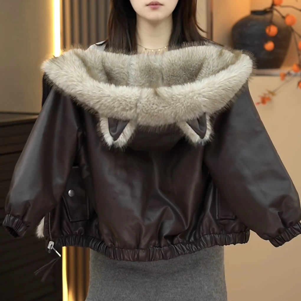 【维尼】儿童加绒加厚款冬季翻领厚款超厚定制款毛毛外套冬款皮衣