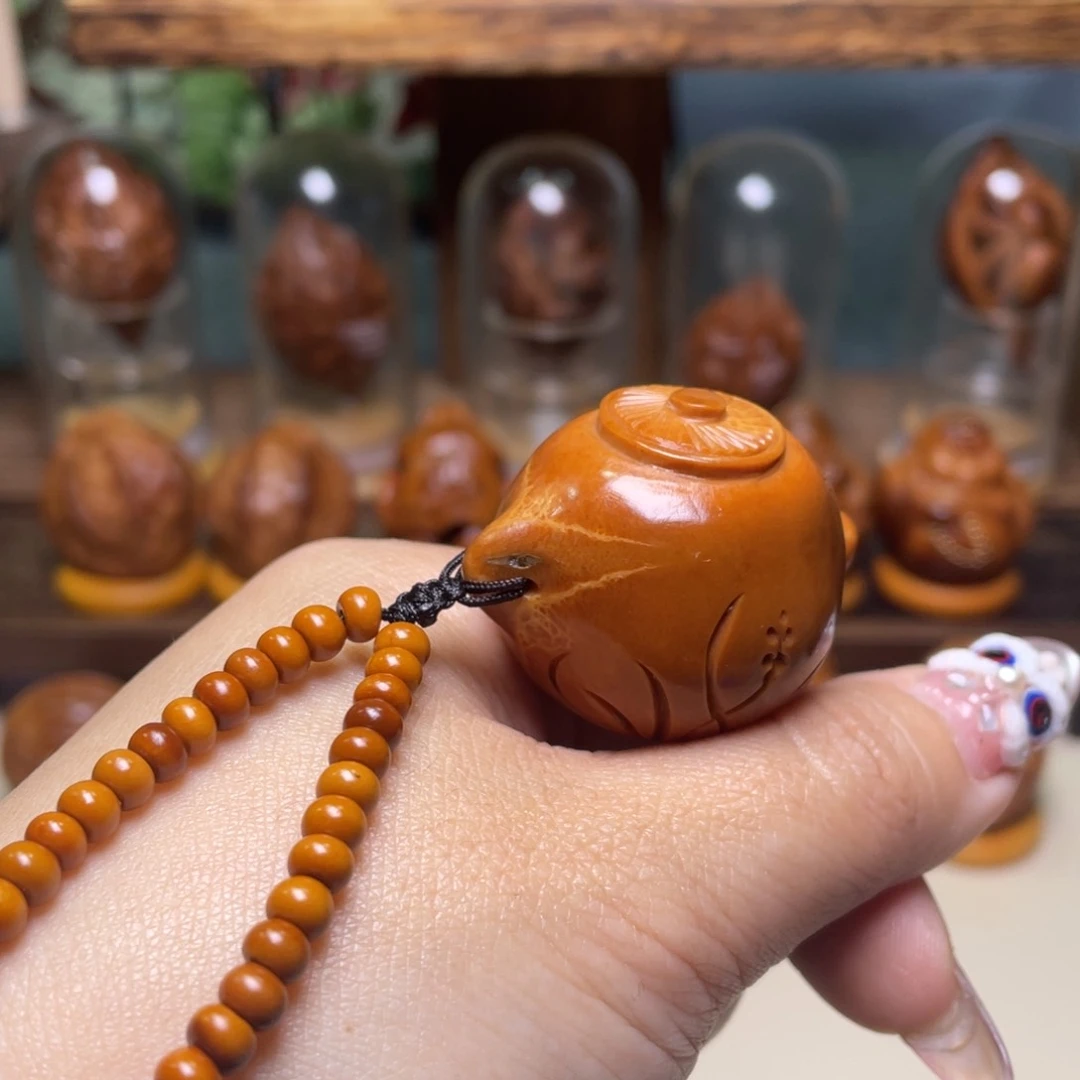 佛螺菩提吊坠把把壶链子一套