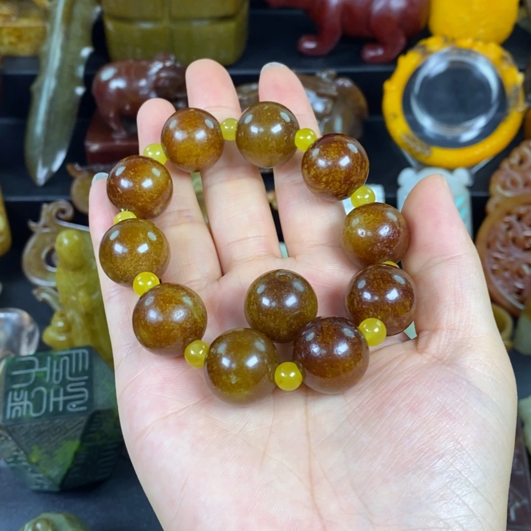 锦***程和田玉未镶嵌把件