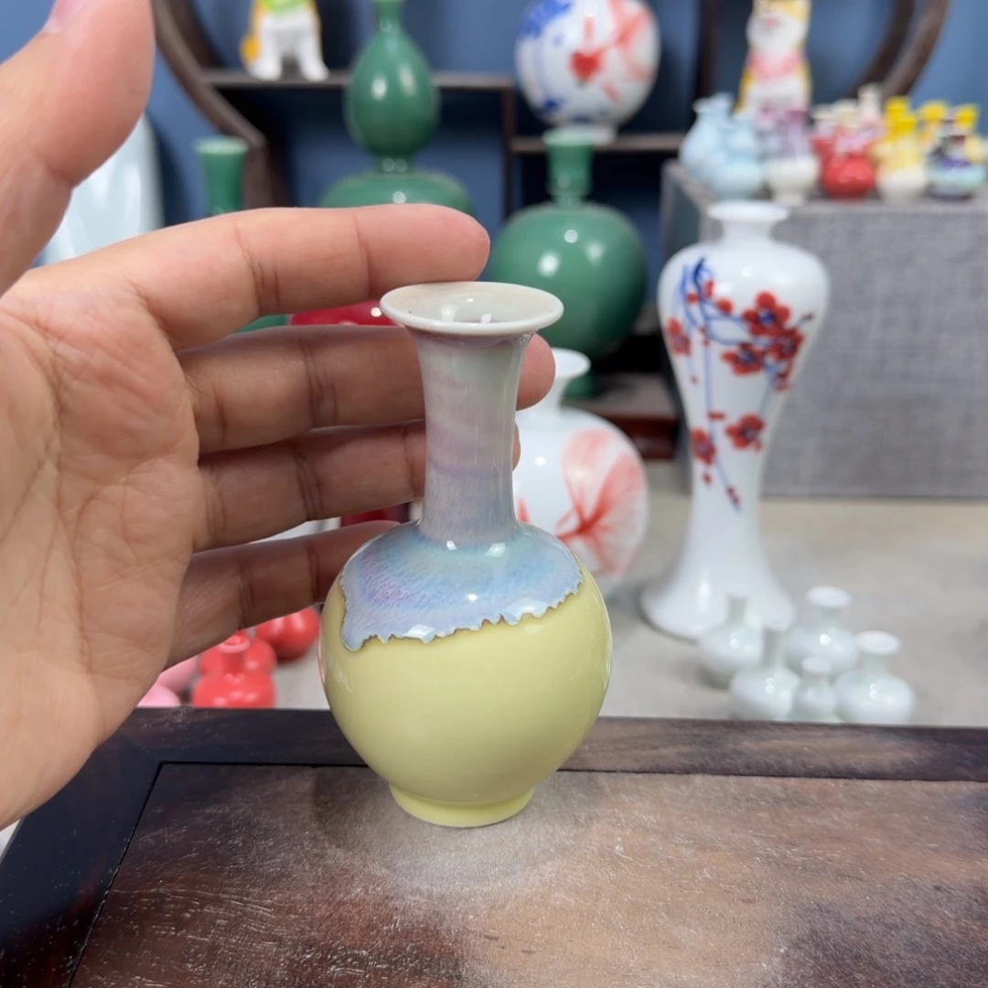 陶瓷手工小花器摆件