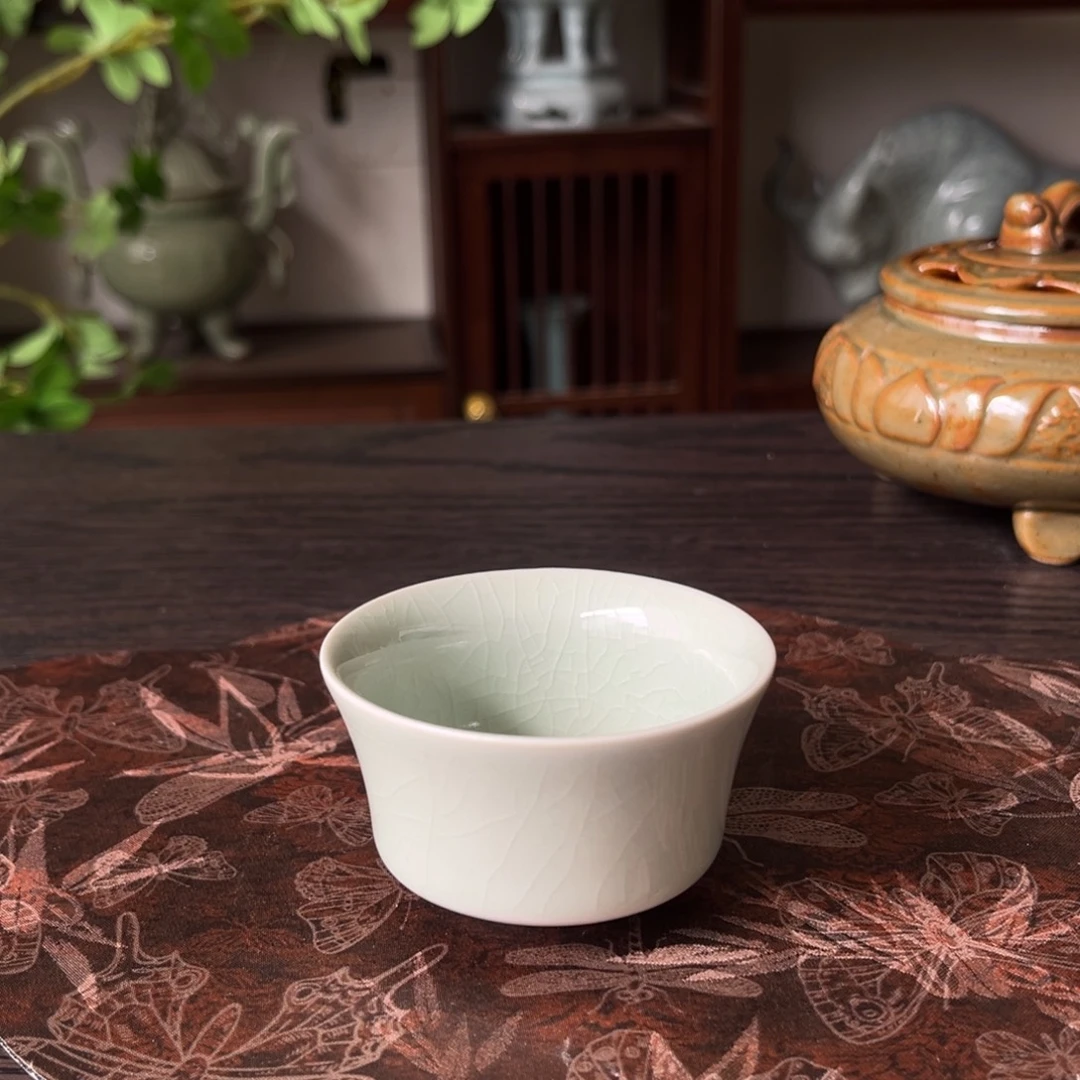 汝窑卵青釉马蹄杯廷怀窑