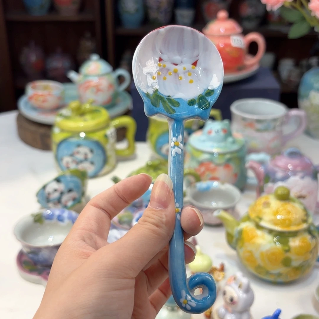 景德镇手绘高温釉下彩陶瓷茶具