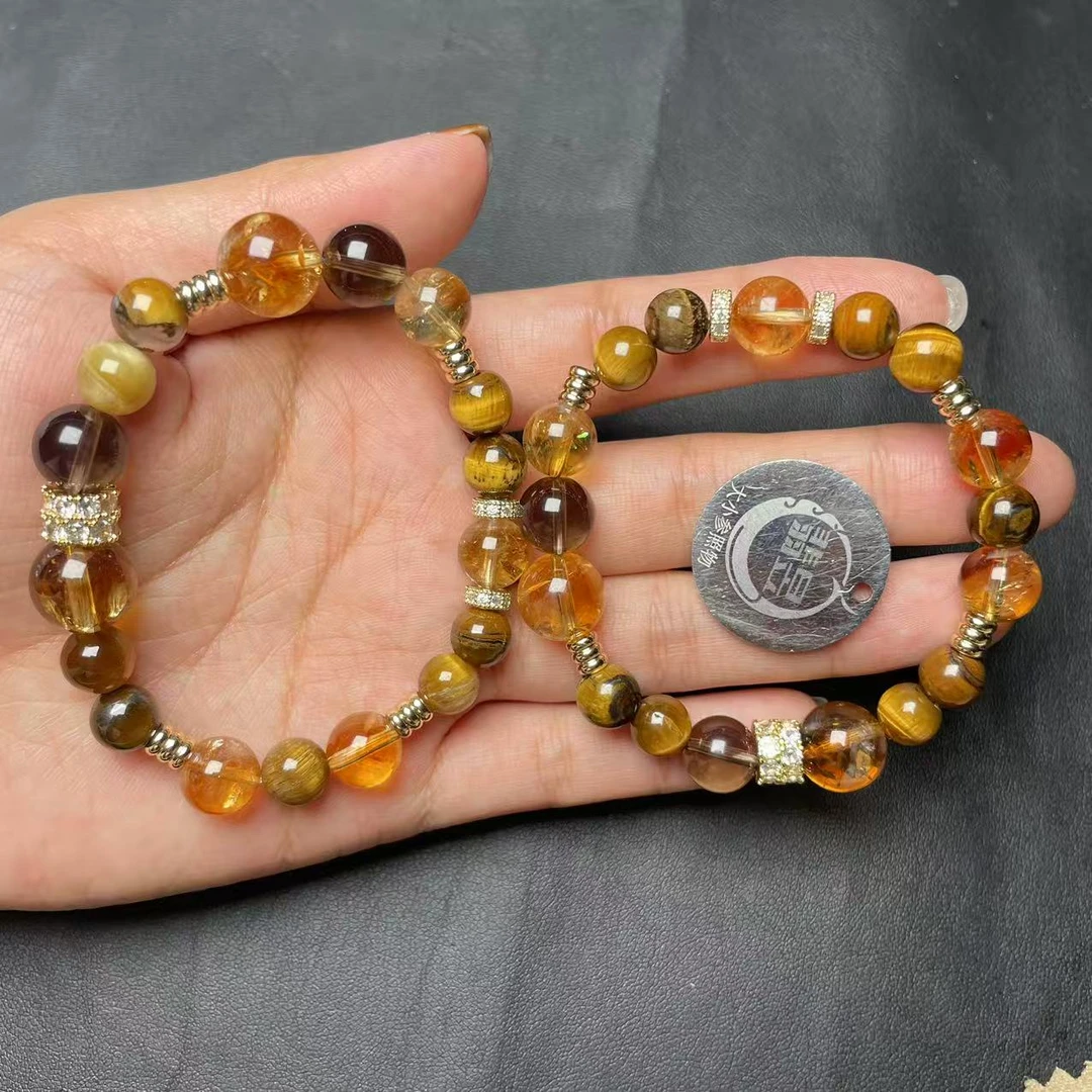 翡昱-N16-51581-虎眼石手串/约16颗/约8-11+/-多样性发其一