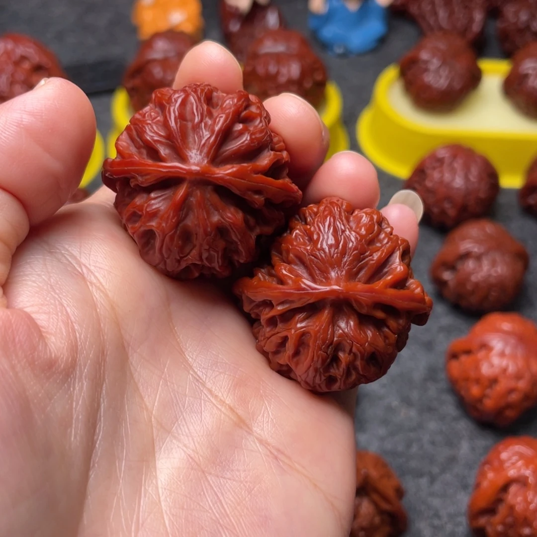 吊坠文玩核桃文玩核桃 手把件 苹果圆 36