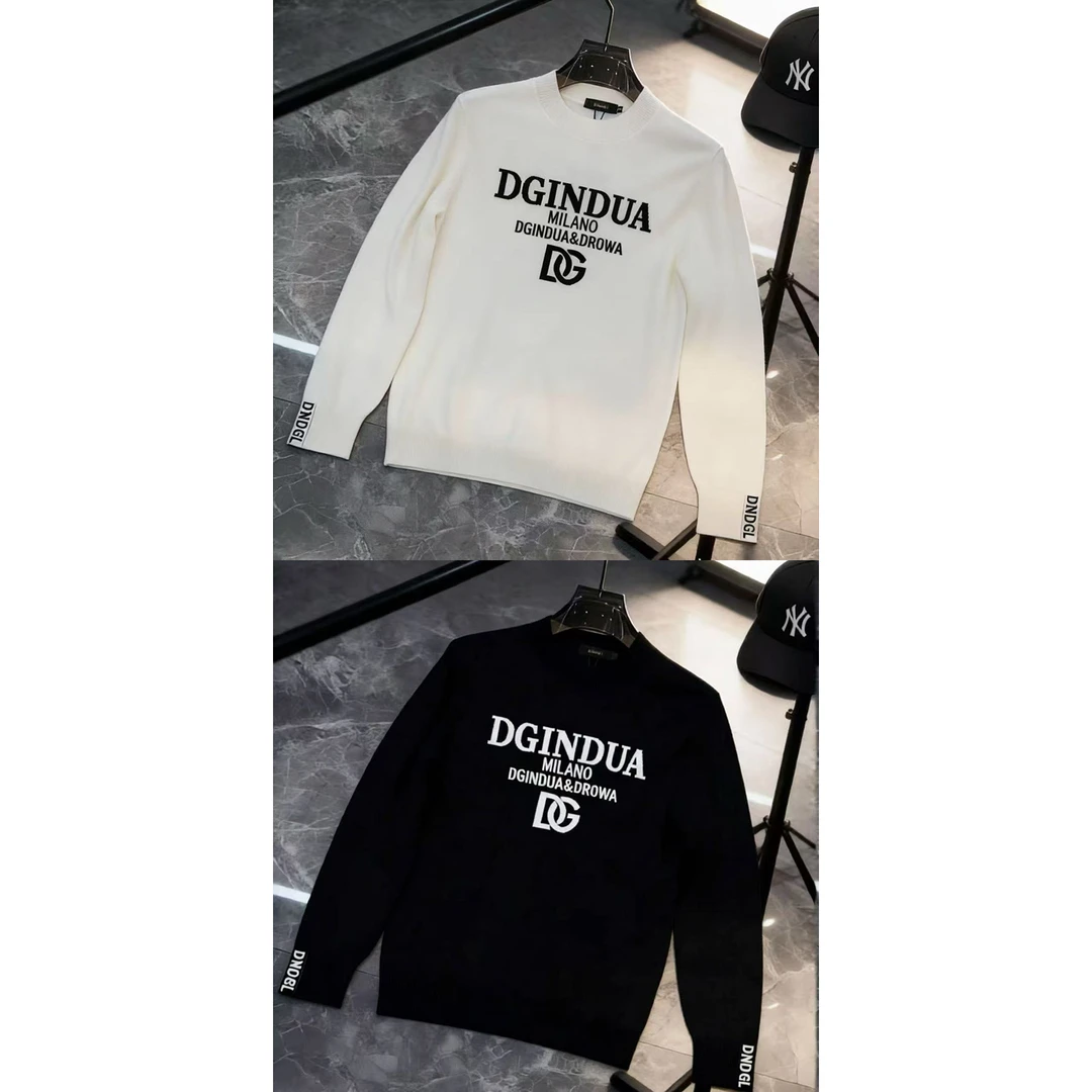 【华尔街名品】2025冬季新款男士亲肤羊毛衫欧货字母提花修身-2511